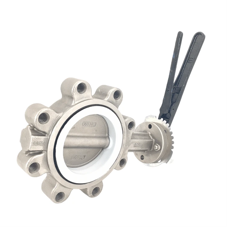316L Handle Lug Type PTFE Butterfly Valve